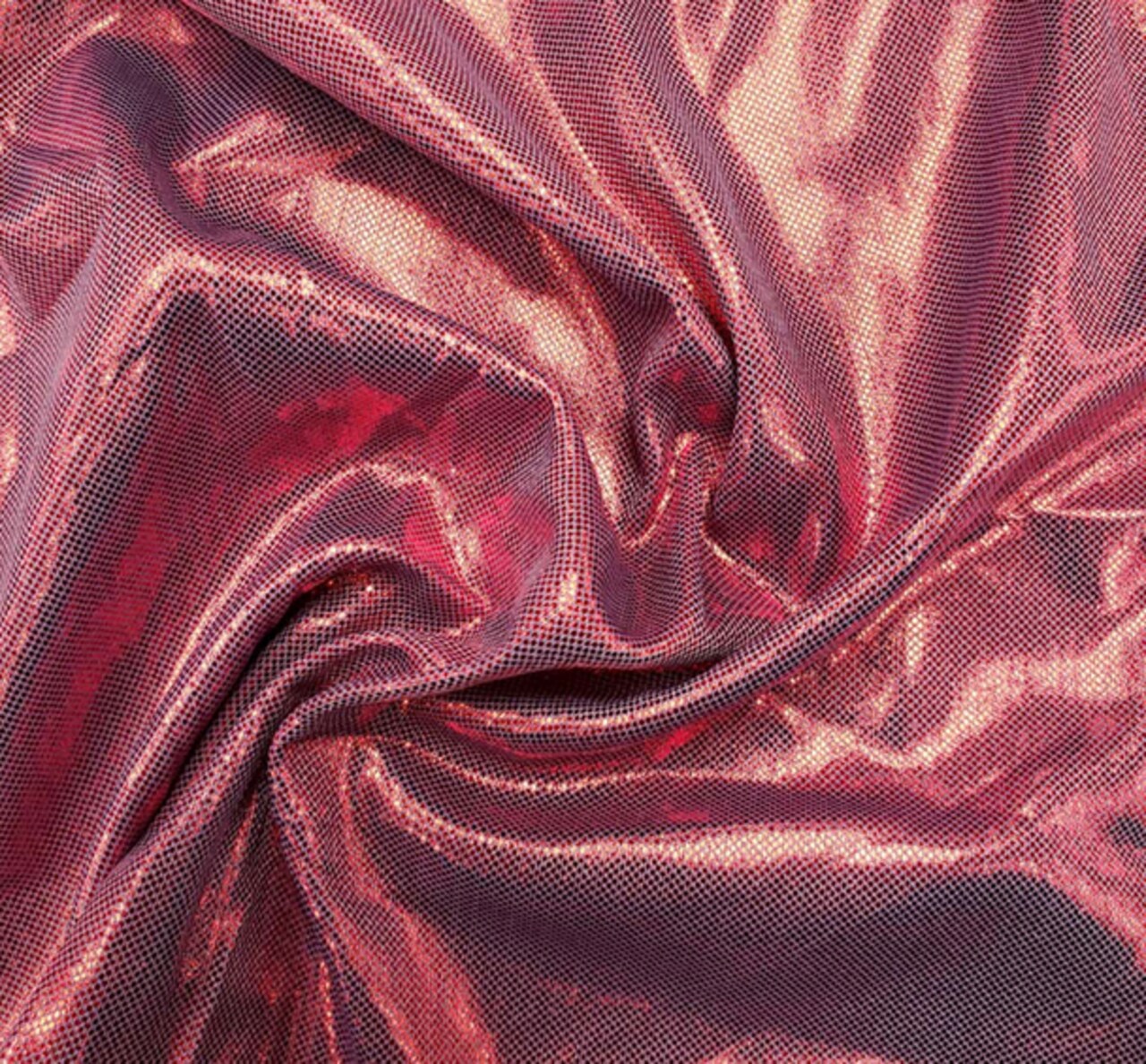 1 Yard Lilac or Red Computer Foil Fabric, 100% Polyester, 44/45" Wide, Sparkly Lightweight Apparel Fabric